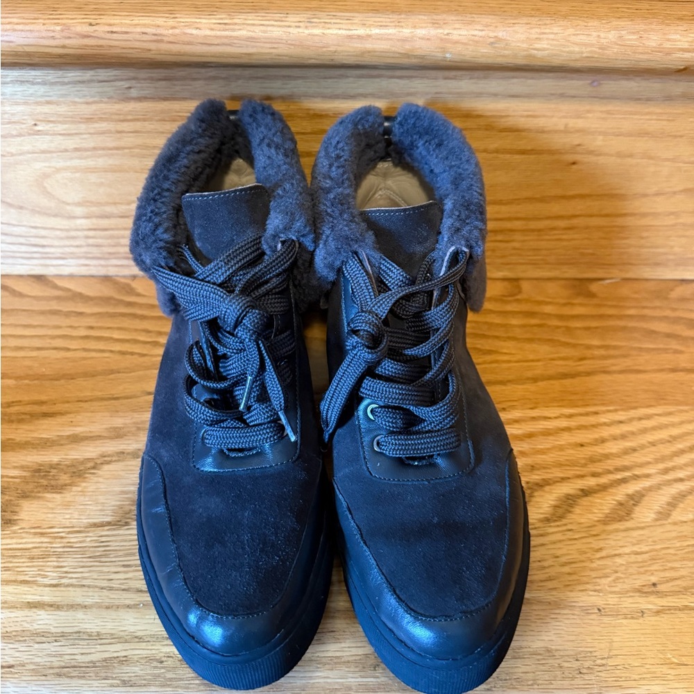 VIA SPIGA Leather Ankle Boots inside dark grey size 7